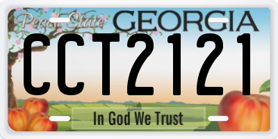 GA license plate CCT2121