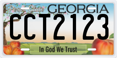 GA license plate CCT2123