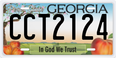 GA license plate CCT2124