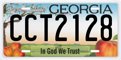 GA license plate CCT2128