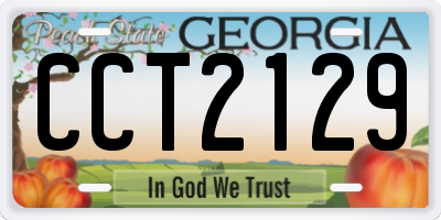 GA license plate CCT2129