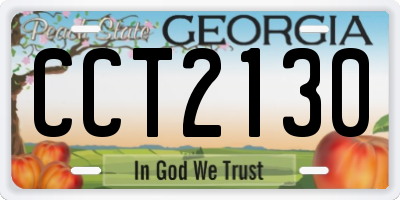 GA license plate CCT2130