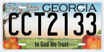 GA license plate CCT2133