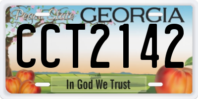 GA license plate CCT2142