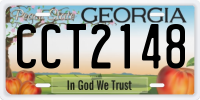 GA license plate CCT2148