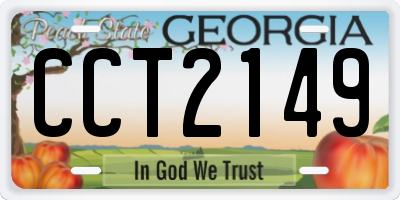 GA license plate CCT2149