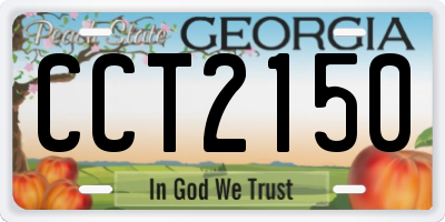 GA license plate CCT2150