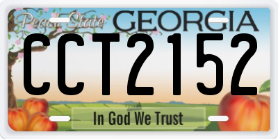 GA license plate CCT2152