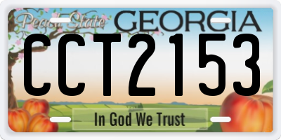 GA license plate CCT2153