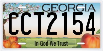 GA license plate CCT2154