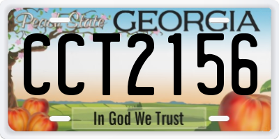 GA license plate CCT2156