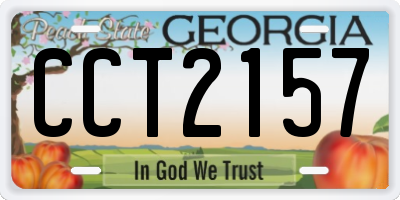 GA license plate CCT2157