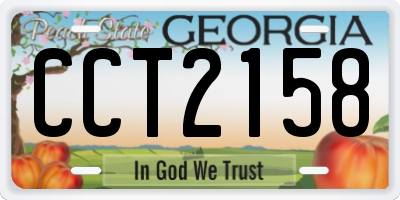 GA license plate CCT2158