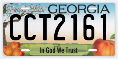 GA license plate CCT2161