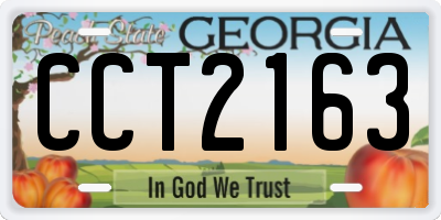 GA license plate CCT2163