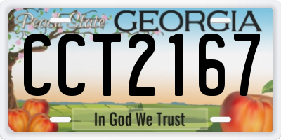 GA license plate CCT2167