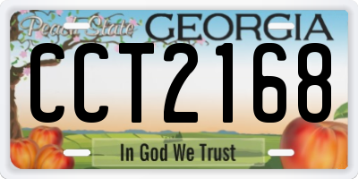 GA license plate CCT2168