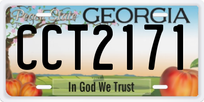 GA license plate CCT2171