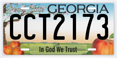 GA license plate CCT2173
