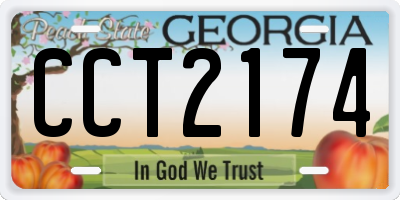 GA license plate CCT2174