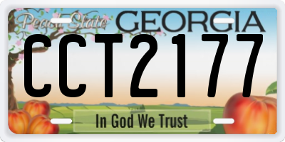 GA license plate CCT2177