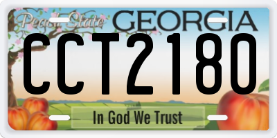 GA license plate CCT2180