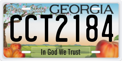 GA license plate CCT2184