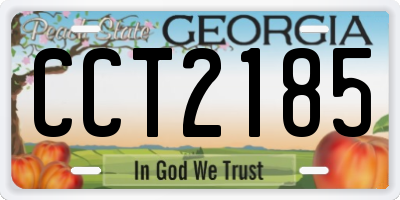 GA license plate CCT2185