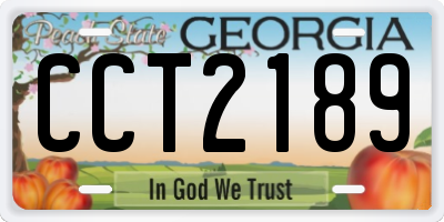 GA license plate CCT2189