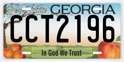 GA license plate CCT2196
