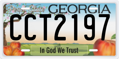 GA license plate CCT2197