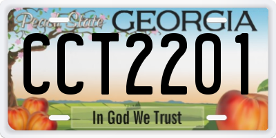 GA license plate CCT2201