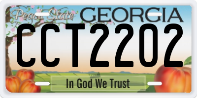GA license plate CCT2202