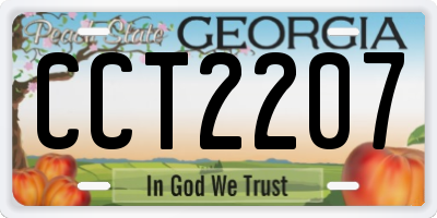 GA license plate CCT2207