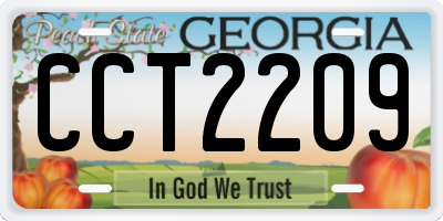 GA license plate CCT2209