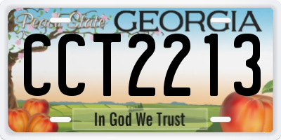 GA license plate CCT2213