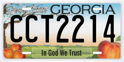 GA license plate CCT2214