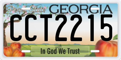 GA license plate CCT2215