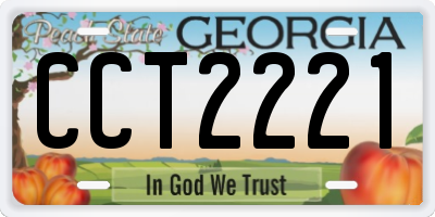 GA license plate CCT2221