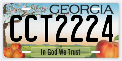 GA license plate CCT2224
