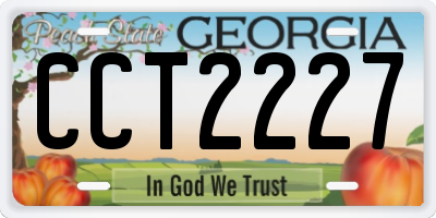 GA license plate CCT2227