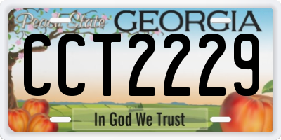GA license plate CCT2229