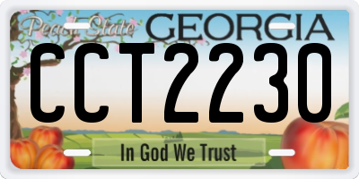 GA license plate CCT2230