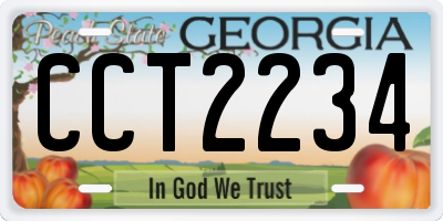 GA license plate CCT2234