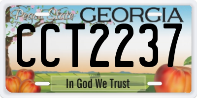 GA license plate CCT2237