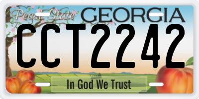 GA license plate CCT2242