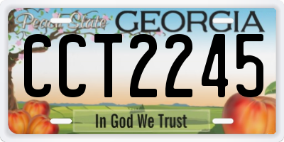 GA license plate CCT2245