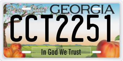 GA license plate CCT2251