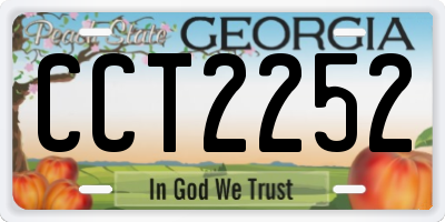 GA license plate CCT2252