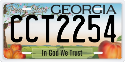 GA license plate CCT2254